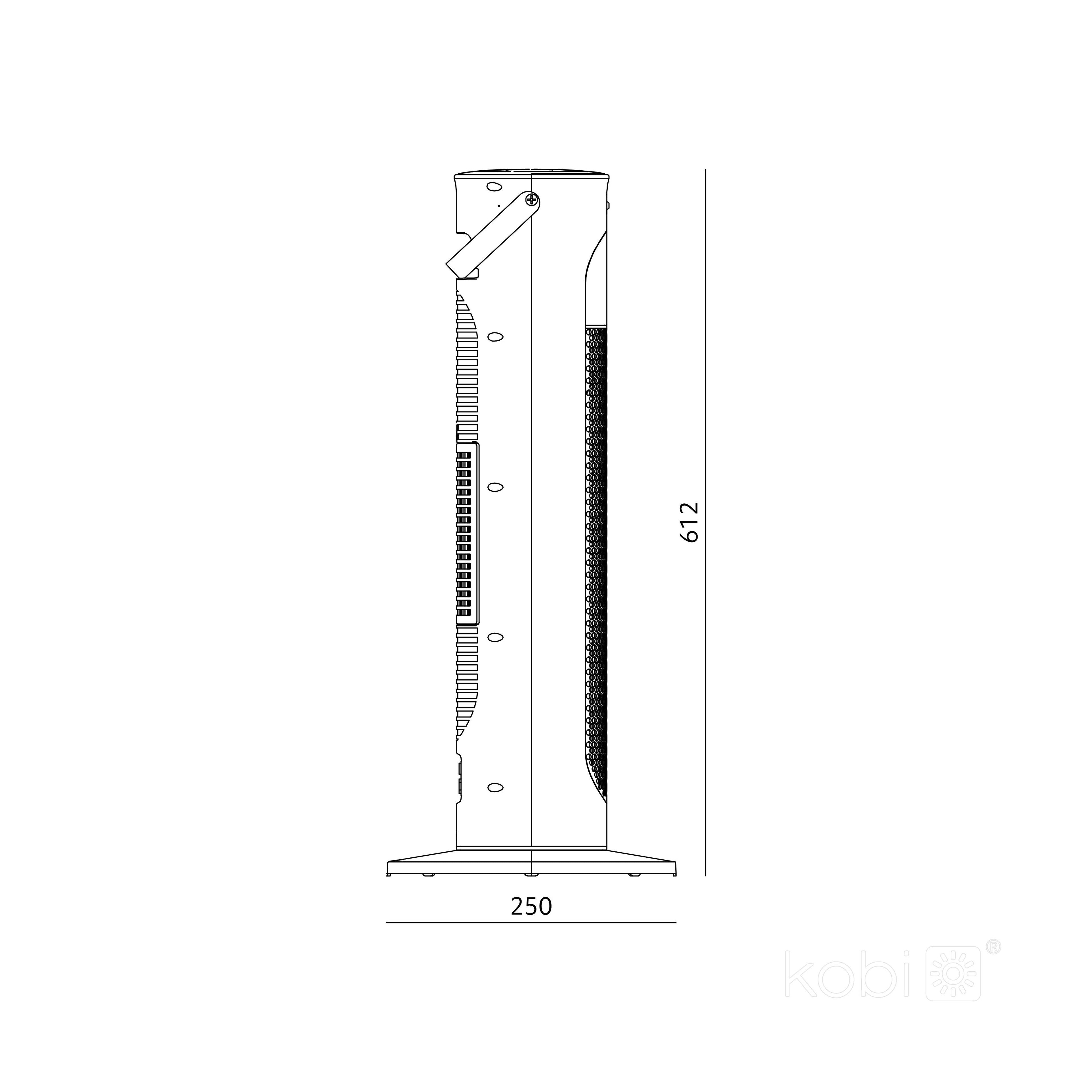 Ceramic fan heater RIN 2000W black Kobi Windstar