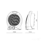 Fan heater MISTRAL 2000W white Kobi Windstar