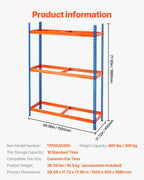 VEVOR Tire Storage Rack, 3-Shelf Tire Holder Holds up to 18 Standard Tires, SPCC-SD Heavy Duty Metal Tire Carrier Stand with Adjustable Spacing for Garage Workshop, 660LBS Loading Capacity