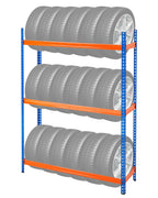VEVOR Tire Storage Rack, 3-Shelf Tire Holder Holds up to 18 Standard Tires, SPCC-SD Heavy Duty Metal Tire Carrier Stand with Adjustable Spacing for Garage Workshop, 660LBS Loading Capacity