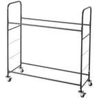 VEVOR Rolling Tire Storage Rack, 2-Shelf Tire Holder and Transport Trailer for Garage, Heavy-Duty Steel Tire Storage Cart with Wheel, Adjustable Height & Protective Cover, Hold up to 12 Standard Tires