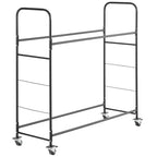 VEVOR Rolling Tire Storage Rack, 2-Shelf Tire Holder and Transport Trailer for Garage, Heavy-Duty Steel Tire Storage Cart with Wheel, Adjustable Height & Protective Cover, Hold up to 12 Standard Tires
