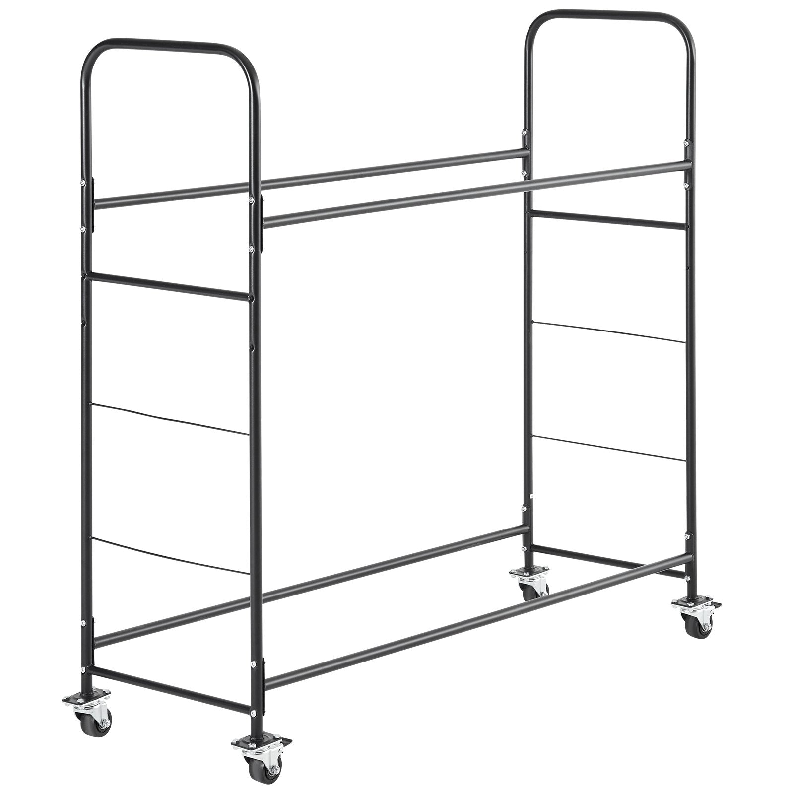 VEVOR Rolling Tire Storage Rack, 2-Shelf Tire Holder and Transport Trailer for Garage, Heavy-Duty Steel Tire Storage Cart with Wheel, Adjustable Height & Protective Cover, Hold up to 12 Standard Tires
