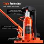 VEVOR Hydraulic Toe Jack, 5 Ton/4536 kg On Toe Toe Jack Lift, 10 Ton/9072 kg On Top Lift Capacity Machine Jack, 0.8-6.8 in/2-17.3 cm Toe Height, 11.3-17.3 in/28.7-43.9 cm Top Height, Air Hydraulic Claw Jack for Machinery, Industry