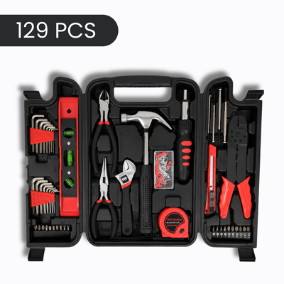 129-Piece DIY Home Repair Tool kit with storage case, SKU: 7096