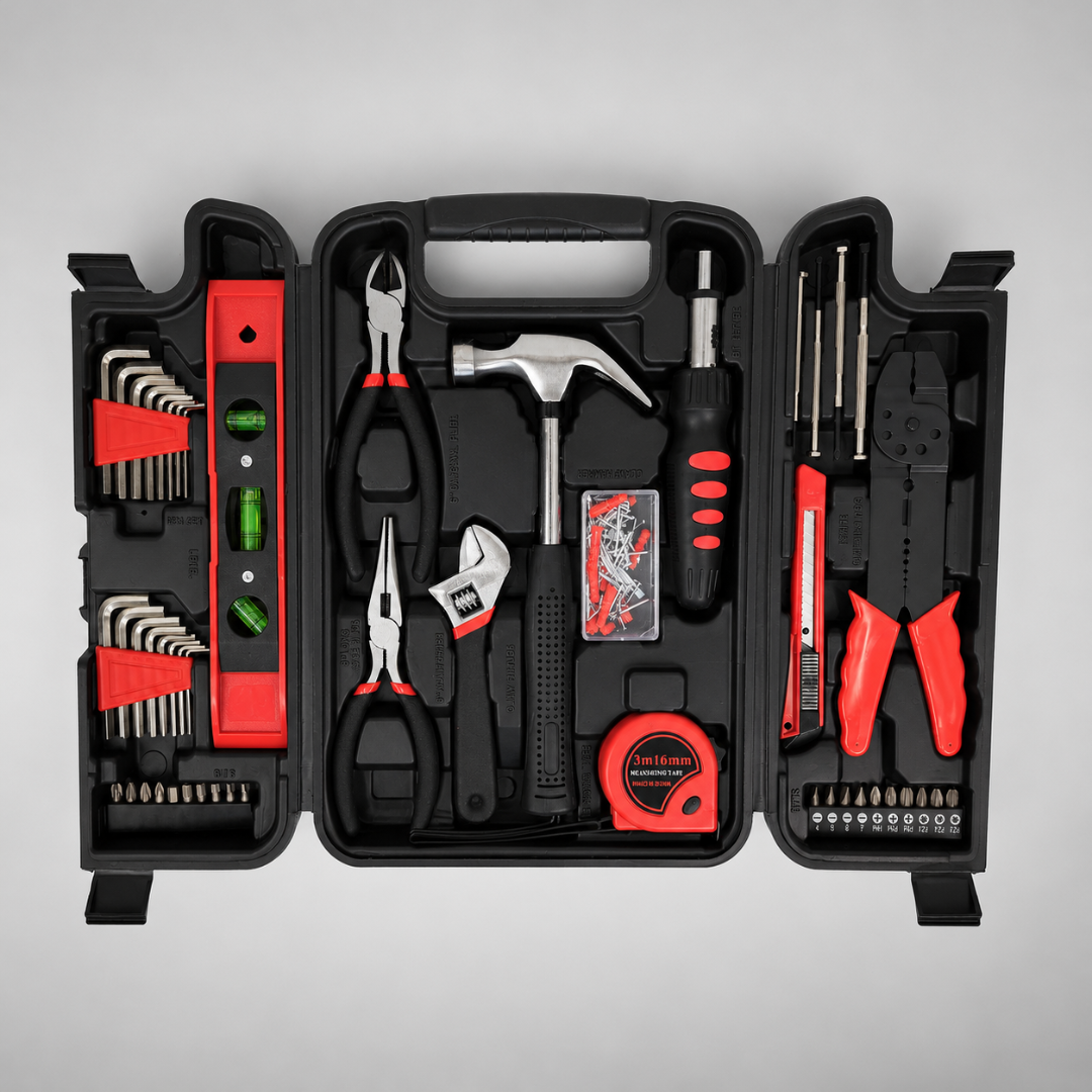 129-Piece DIY Home Repair Tool kit with storage case, SKU: 7096