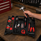 129-Piece DIY Home Repair Tool kit with storage case, SKU: 7096