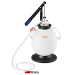 VEVOR Transmission Fluid Pump, 7.5 L Capacity, Manual ATF Refill Kit Fluid Transfer Pump with 8 ATF Adapters & 120cm Outlet Horse, Oil Extractor Dispenser with HDPE Tank for Cars, Lawn Mowers