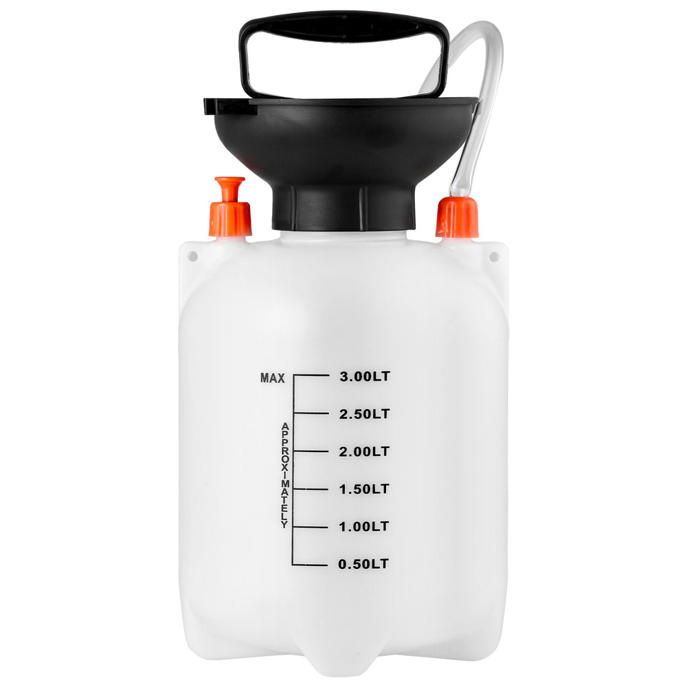 VEVOR Transmission Fluid Pump, 3 L Capacity, Manual Fluid Transfer Pump with 120 cm Long Horse & HDPE Tank, Transmission Oil Pump with PTFE Tape, Manual Automotive Oil Filling System