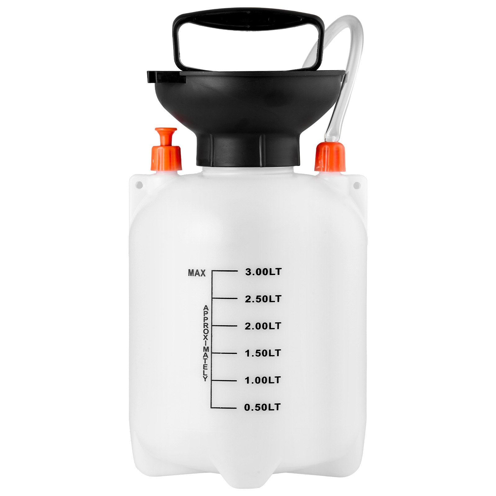 VEVOR Transmission Fluid Pump, 3 L Capacity, Manual Fluid Transfer Pump with 120 cm Long Horse & HDPE Tank, Transmission Oil Pump with PTFE Tape, Manual Automotive Oil Filling System