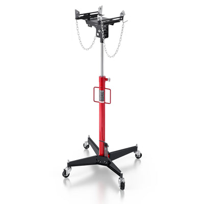 VEVOR Hydraulic Transmission Jack, 1100 lbs / 0.5 Ton Lifting Capacity Telescoping Transmission Jack with Foot Pedal, 360° Swivel Wheel, 127-202 cm High Lifting Height, Lift Hoist for Garage/Shop