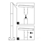 Mounting bracket BASE TP SV 360mm Fi 60mm black Kobi