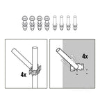 Wall handle BASE SE 500mm Fi 48mm LED2B