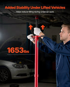 VEVOR Underhoist Support Stand, 3/4 Ton Capacity Under Hoist Jack Stand, Lifting from 1320 mm to 2032 mm, Bearing Mounted Spin Handle, Foot Pedal Adjustment, Stable Base, Support Vehicle Components