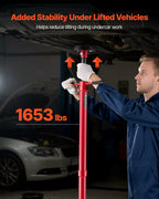 VEVOR Underhoist Support Stand, 3/4 Ton Capacity Under Hoist Jack Stand with Two Wheels, Lifting from 1320 to 2032 mm, Bearing Mounted Spin Handle, Foot Pedal, Stable Base, Support Vehicle Components