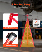 VEVOR Under Hoist Tripod Stand, 2 Ton Capacity High Lift Jack Stand Reach Underhoist Support, Lifting from 1200 mm to 2150 mm, 4-Level Adjustable Height, Heavy Duty Carbon Steel for Car Lift & Support
