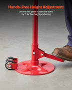 VEVOR Underhoist Support Stand, 3/4 Ton Capacity Under Hoist Jack Stand with Two Wheels, Lifting from 1320 to 2032 mm, Bearing Mounted Spin Handle, Foot Pedal, Stable Base, Support Vehicle Components