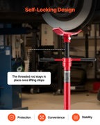 VEVOR Underhoist Support Stand, 1/2 Ton Capacity Under Hoist Jack Stand, Lifting from 1372 to 2130 mm, Bearing Mounted Spin Handle, Self-Locking Threaded Screw, Stable Base, Support Vehicle Components
