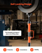 VEVOR Underhoist Support Stand, 1 Ton Capacity Under Hoist Jack Stand with Handle, Adjustable Height, Bearing Mounted Spin Handle, Self-Locking Threaded Screw, Stable Base, Support Vehicle Components