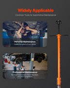 VEVOR Underhoist Support Stand, 3/4 Ton Capacity Under Hoist Jack Stand, Lifting from 38.4 to 75.4 in, Bearing Mounted Spin Handle, Self-Locking Threaded Screw, Two Wheels, Support Vehicle Components