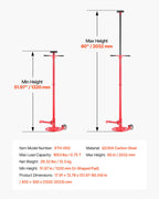VEVOR Underhoist Support Stand, 3/4 Ton Capacity Under Hoist Jack Stand with Two Wheels, Lifting from 1320 to 2032 mm, Bearing Mounted Spin Handle, Foot Pedal, Stable Base, Support Vehicle Components