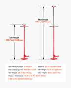 VEVOR Underhoist Support Stand, 3/4 Ton Capacity Under Hoist Jack Stand, Lifting from 1320 mm to 2032 mm, Bearing Mounted Spin Handle, Foot Pedal Adjustment, Stable Base, Support Vehicle Components