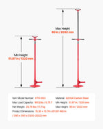 VEVOR Underhoist Support Stand, 3/4 Ton Capacity Under Hoist Jack Stand, Lifting from 1320 mm to 2032 mm, Bearing Mounted Spin Handle, Foot Pedal Adjustment, Stable Base, Support Vehicle Components