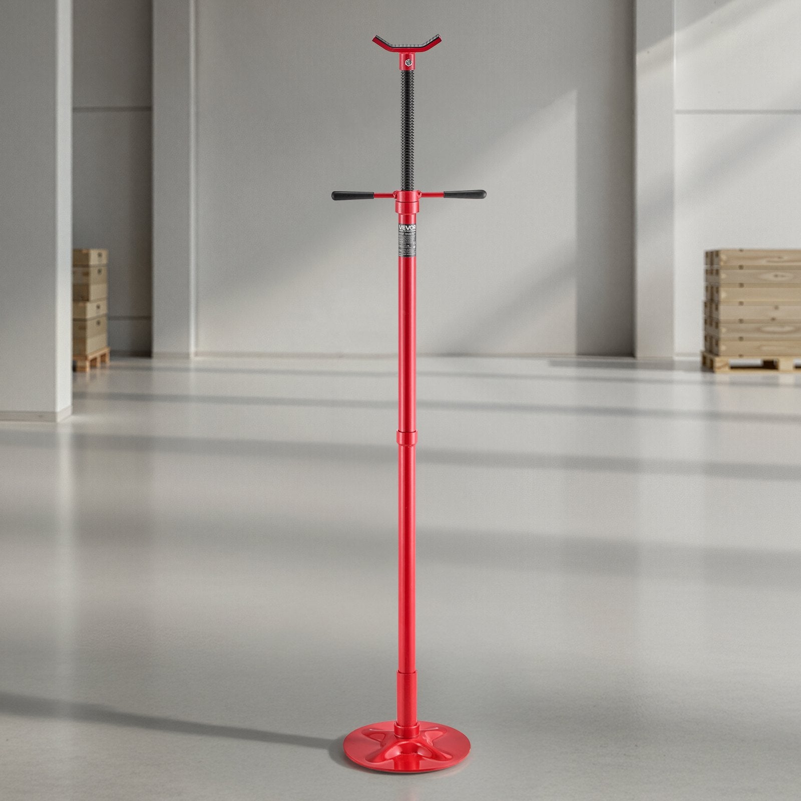 VEVOR Underhoist Support Stand, 3/4 Ton Capacity Under Hoist Jack Stand, Lifting from 1372 to 2130 mm, Bearing Mounted Spin Handle, Self-Locking Threaded Screw, Stable Base, Support Vehicle Components