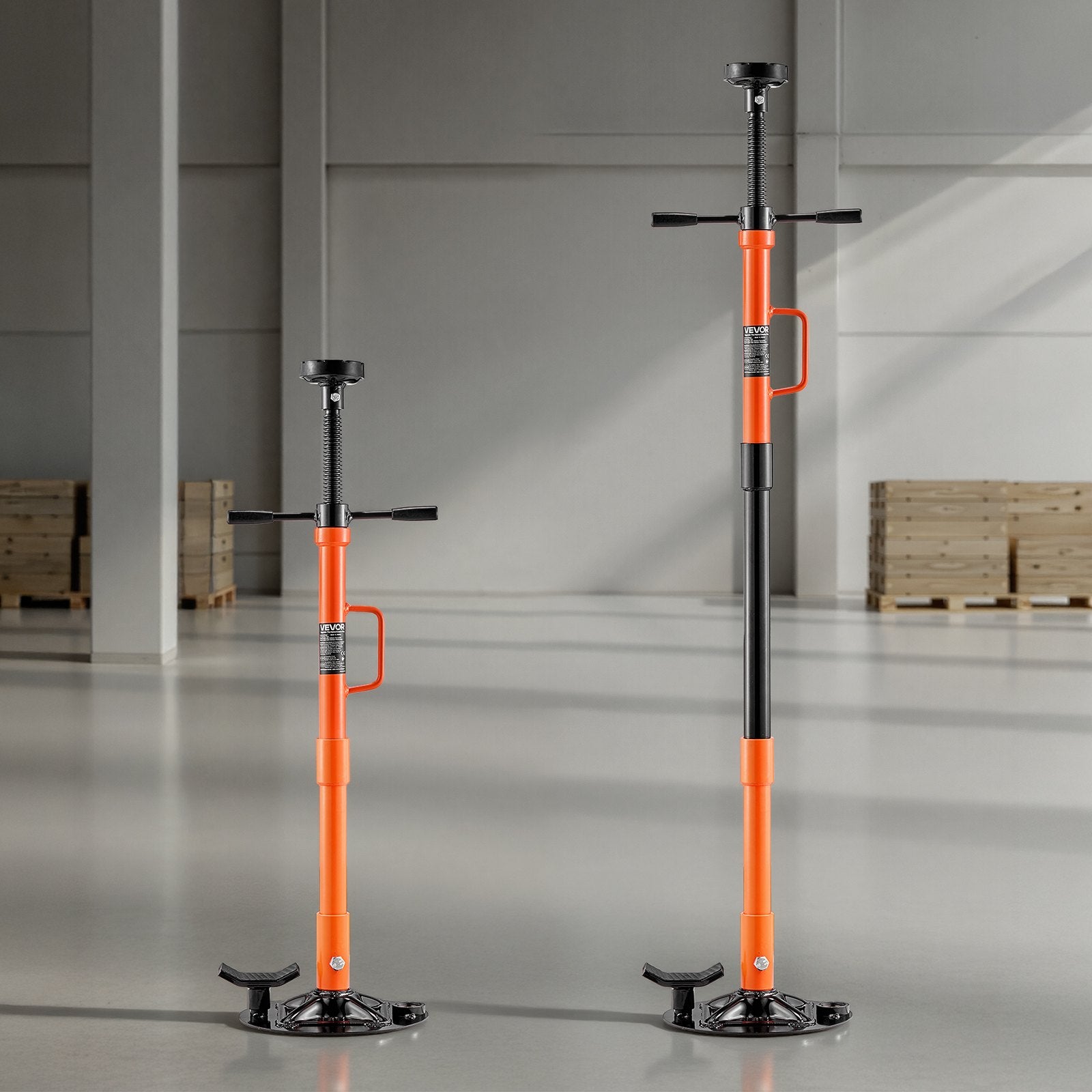 VEVOR Underhoist Support Stand, 1 Ton Capacity Under Hoist Jack Stand with Handle, Adjustable Height, Bearing Mounted Spin Handle, Self-Locking Threaded Screw, Stable Base, Support Vehicle Components
