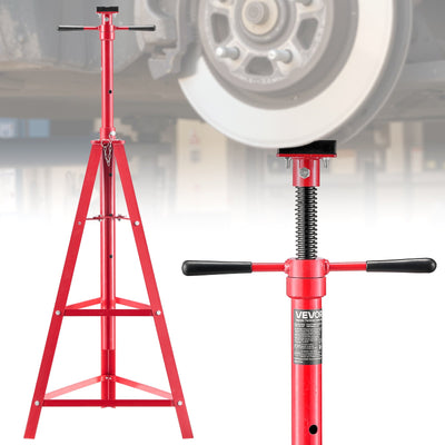 VEVOR Under Hoist Tripod Stand, 2 Ton Capacity High Lift Jack Stand Reach Underhoist Support, Lifting from 1200 mm to 2150 mm, 4-Level Adjustable Height, Heavy Duty Carbon Steel for Car Lift & Support