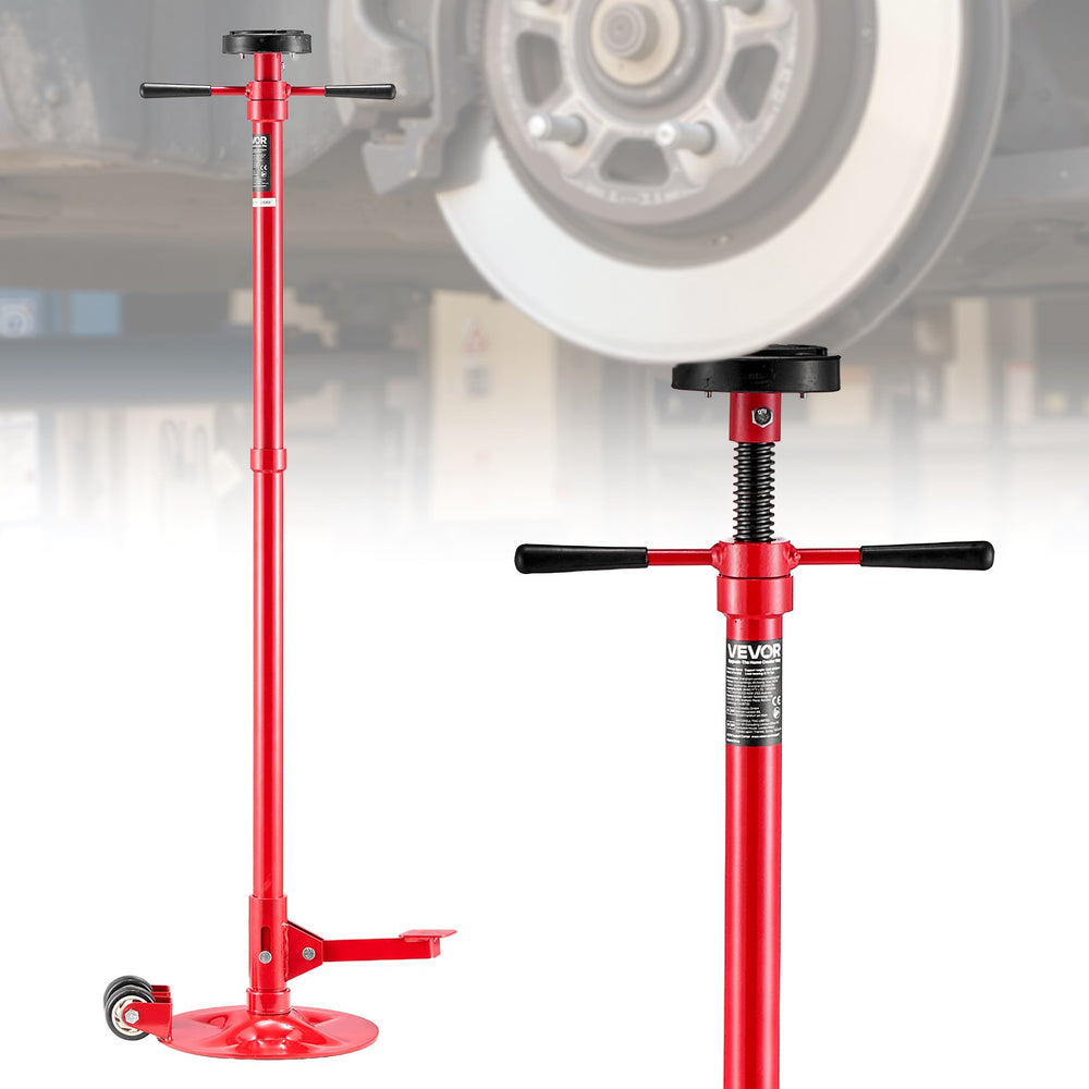 VEVOR Underhoist Support Stand, 3/4 Ton Capacity Under Hoist Jack Stand with Two Wheels, Lifting from 1320 to 2032 mm, Bearing Mounted Spin Handle, Foot Pedal, Stable Base, Support Vehicle Components