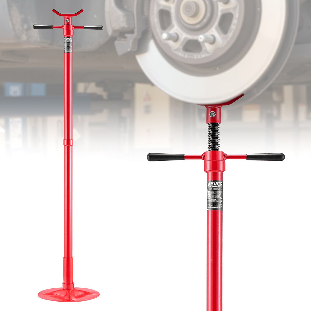 VEVOR Underhoist Support Stand, 3/4 Ton Capacity Under Hoist Jack Stand, Lifting from 1372 to 2130 mm, Bearing Mounted Spin Handle, Self-Locking Threaded Screw, Stable Base, Support Vehicle Components