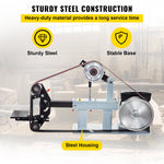 VEVOR 2Hp Belt Grinder Constant Speed 2 X 82 inch Belt Disc Sander with 3 Grinding Wheel 110V Bench Sander 12 inch Wheel and Flat Platen Tool Rest for Knife Making