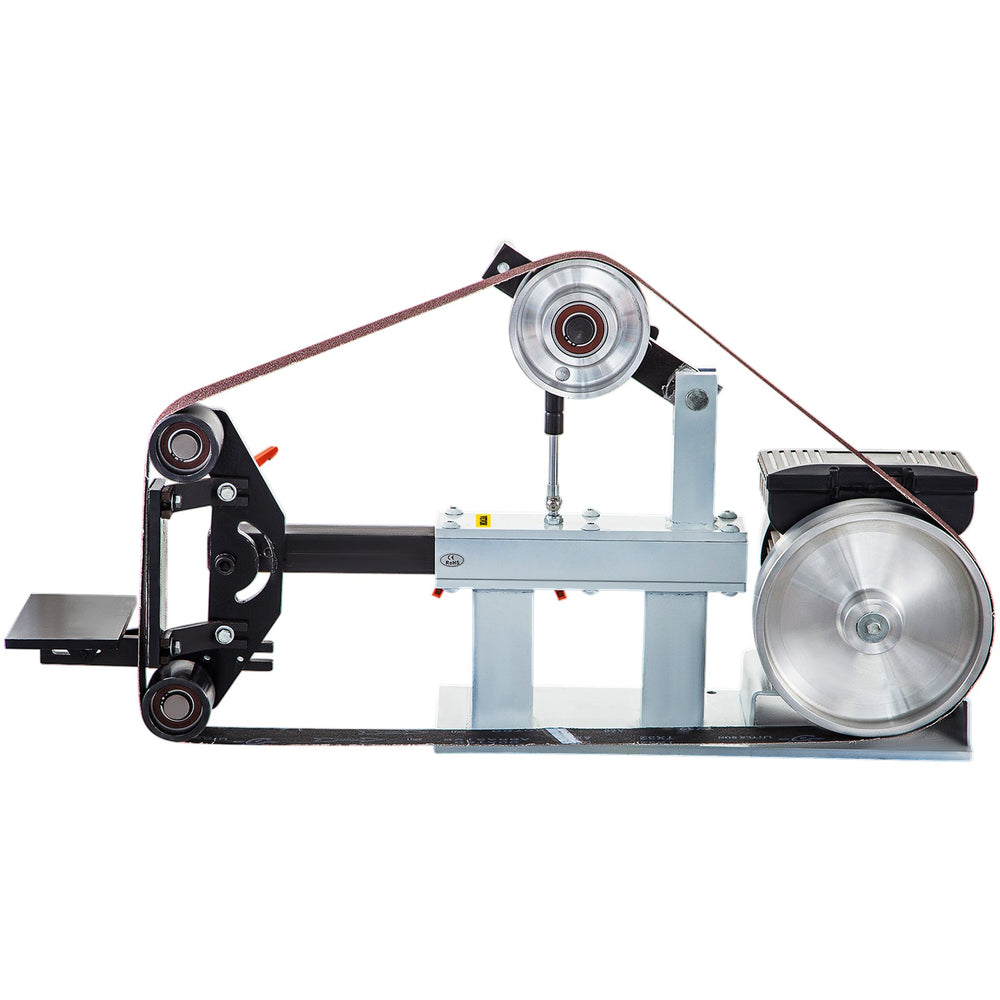 VEVOR 2Hp Belt Grinder Constant Speed 2 X 82 inch Belt Disc Sander with 3 Grinding Wheel 110V Bench Sander 12 inch Wheel and Flat Platen Tool Rest for Knife Making