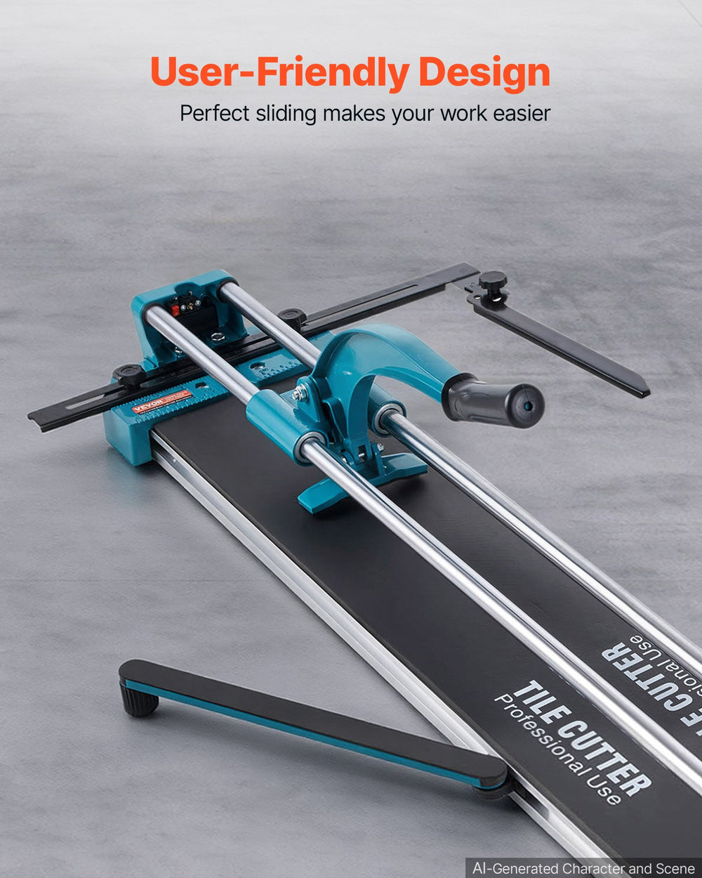 VEVOR 1200MM Tile Cutter, High Precision Manual Ceramic Floor Tiles Tile Cutter, 48 Inch Cutting Machine for Precision Cutting