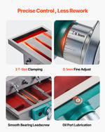 VEVOR Milling Table 17.7×6.7Inch (450 x 170 mm) Compound Slide Milling Table 30KG Multifunction Worktable Cross Milling Machine Compound 2 Axis 4 Ways for All Drill Stands Bench Drilling Milling Machine