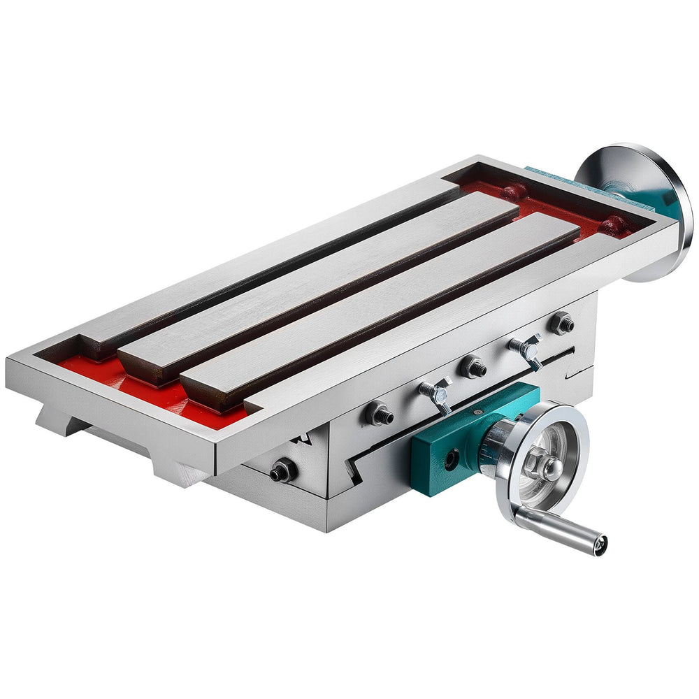 VEVOR Milling Table 17.7×6.7Inch (450 x 170 mm) Compound Slide Milling Table 30KG Multifunction Worktable Cross Milling Machine Compound 2 Axis 4 Ways for All Drill Stands Bench Drilling Milling Machine