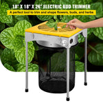 VEVOR 45.7 cm Table Hydroponic 3 Speed Electric Leaf Bud Trimmer Trim Reaper W/ 6 Extra Blades