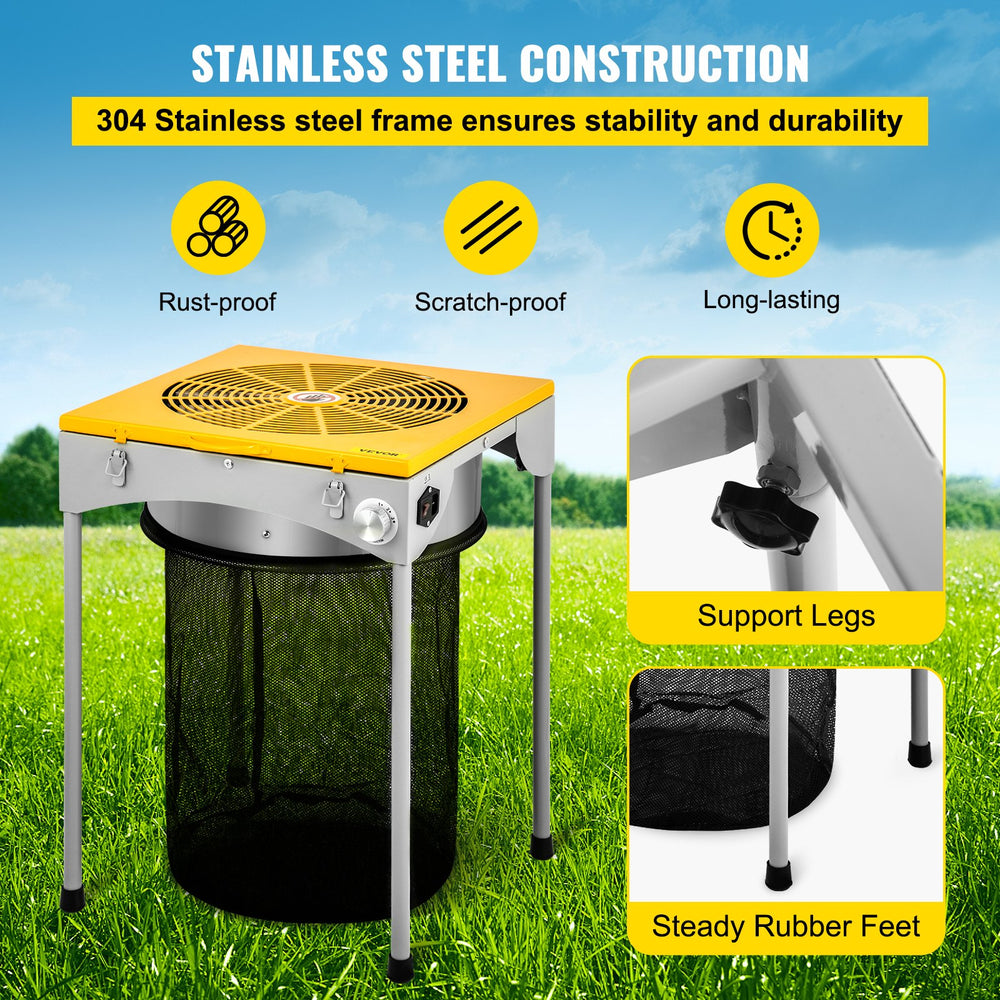 VEVOR 45.7 cm Table Hydroponic 3 Speed Electric Leaf Bud Trimmer Trim Reaper W/ 6 Extra Blades