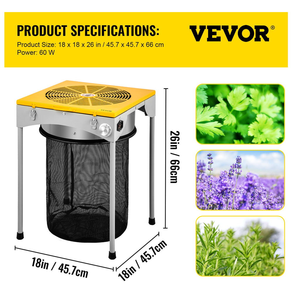 VEVOR 45.7 cm Table Hydroponic 3 Speed Electric Leaf Bud Trimmer Trim Reaper W/ 6 Extra Blades
