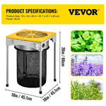 VEVOR 45.7 cm Table Hydroponic 3 Speed Electric Leaf Bud Trimmer Trim Reaper W/ 6 Extra Blades