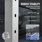 VEVOR Cable Railing Post 36x2x2in/91.4x5.1x5.1 cm Horizontal Hole Deck Railing Post Silver 1Pack