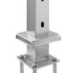VEVOR Cable Railing Post 36x2x2in/91.4x5.1x5.1 cm Horizontal Hole Deck Railing Post Silver 1Pack