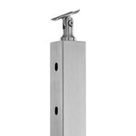 VEVOR Cable Railing Post 36x2x2in/91.4x5.1x5.1 cm Horizontal Hole Deck Railing Post Silver 1Pack