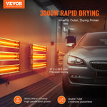 VEVOR Infrared Heating Spray Booth Lamp for Painting, 2 Sets, 3000W