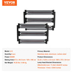 VEVOR Infrared Heating Spray Booth Lamp for Painting, 2 Sets, 3000W