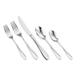 VEVOR 45-Piece Silverware Set, Food-Grade Stainless Steel Flatware Utensils, Mirror Finished Cutlery Set, Dishwasher Safe Eating Tableware for Kitchen Home, Service for 8, Include Knife Fork Spoon