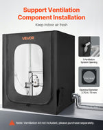VEVOR 3D Printer Enclosure, Dustproof Waterproof Large Oxford Cloth 3D Printer Tent, Constant Temperature Protective Case with LED Lighting, Compatible with Creality/ELEGOO/Anycubic Popular Models