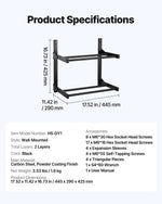 VEVOR Wall Mount Printer Filament Storage Rack, 2-Tier Wall Bracket Storage Shelf, Rolling Filament Spool Holders Racks with Wheels, Filaments Organzied for 3D Printing Studio, Workshop (Shelf Only)