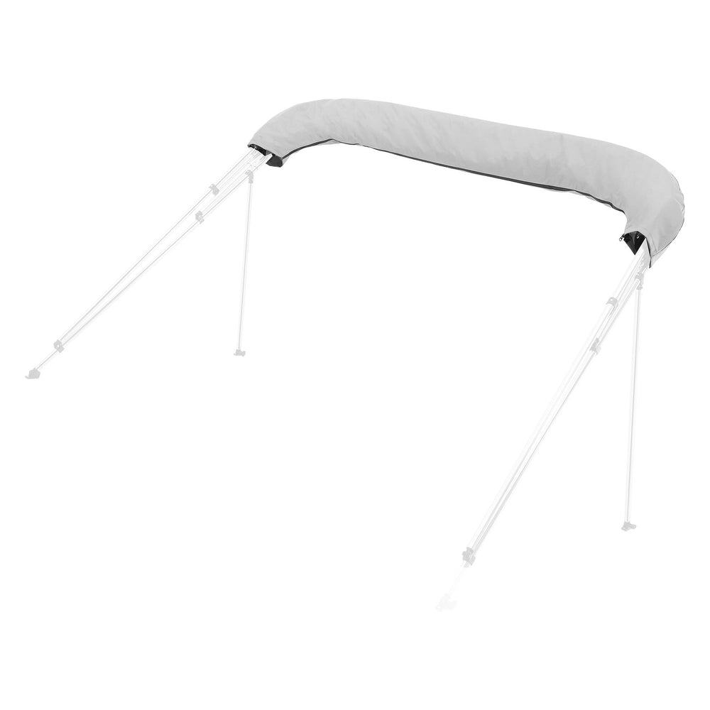 VEVOR 4 Bow Boat Bimini Tops, 600D Polyester Canopy, Waterproof & Sun Protection Boat Awning Canopy with Storage Bag, Bimini Top Replacement, 96"Lx(97"-103")W, Light Grey (Support Frame Not Included)